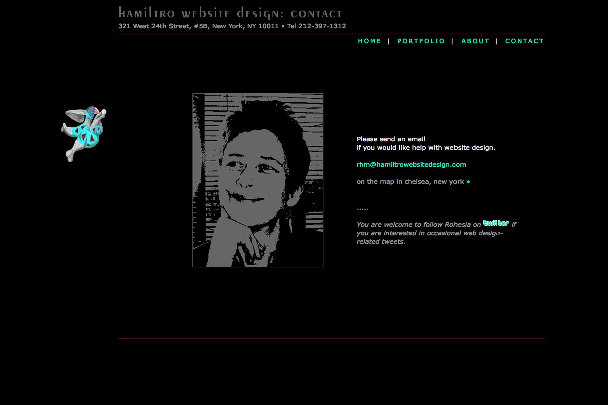 early web design for a web design company - contact page