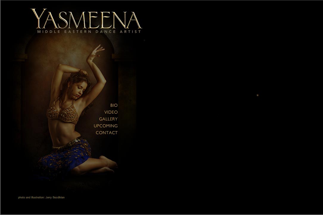 web design for a belly dancer in New York