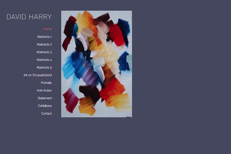 web design for an abstract artist