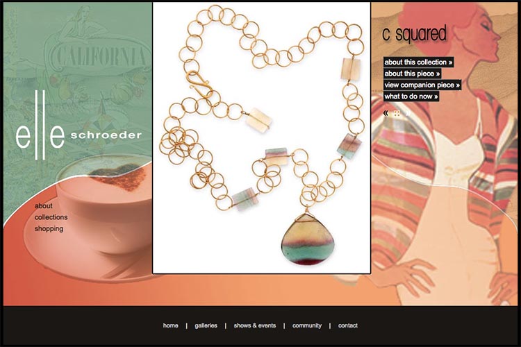 web design for a jeweler - c-squared page