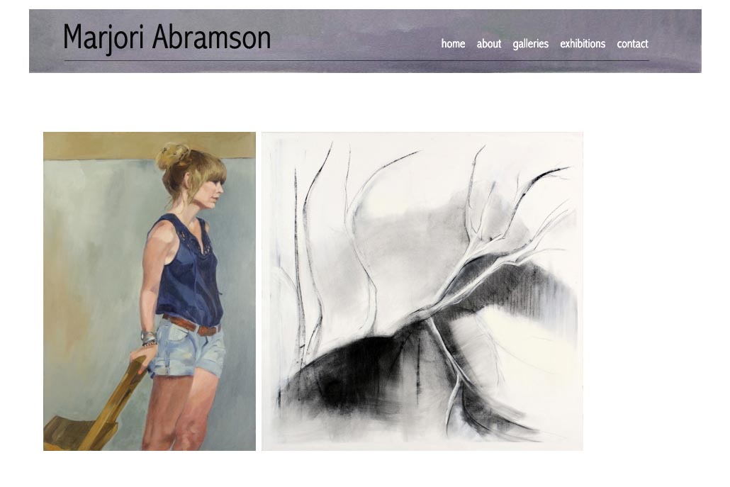 web design for an abstract and figurative artist