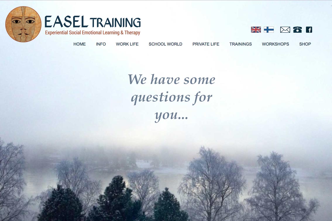 web design for a life coaching/therapy service in Finland