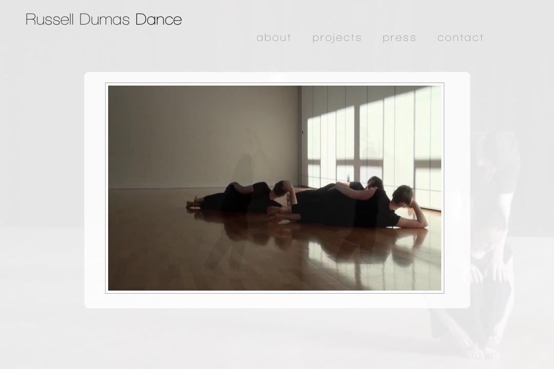 web design for a choreographer