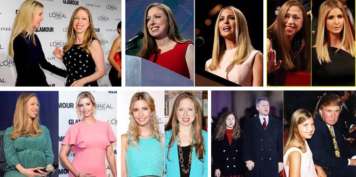 Example of image search results for Chelsea Clinton and Ivanka Trump