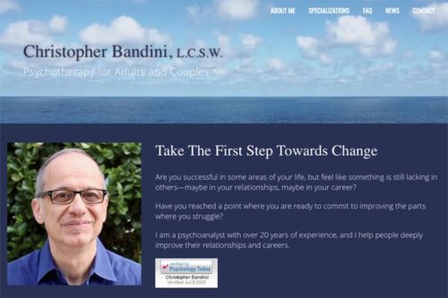 web design for a psychotherapist