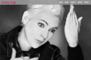 custom web design for a new media artist - Kathy High.