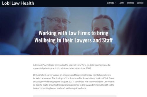 web design for a law firm health consultant