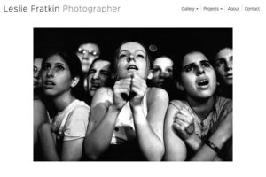 Bespoke website design for a photographer - Leslie Fratkin, New York