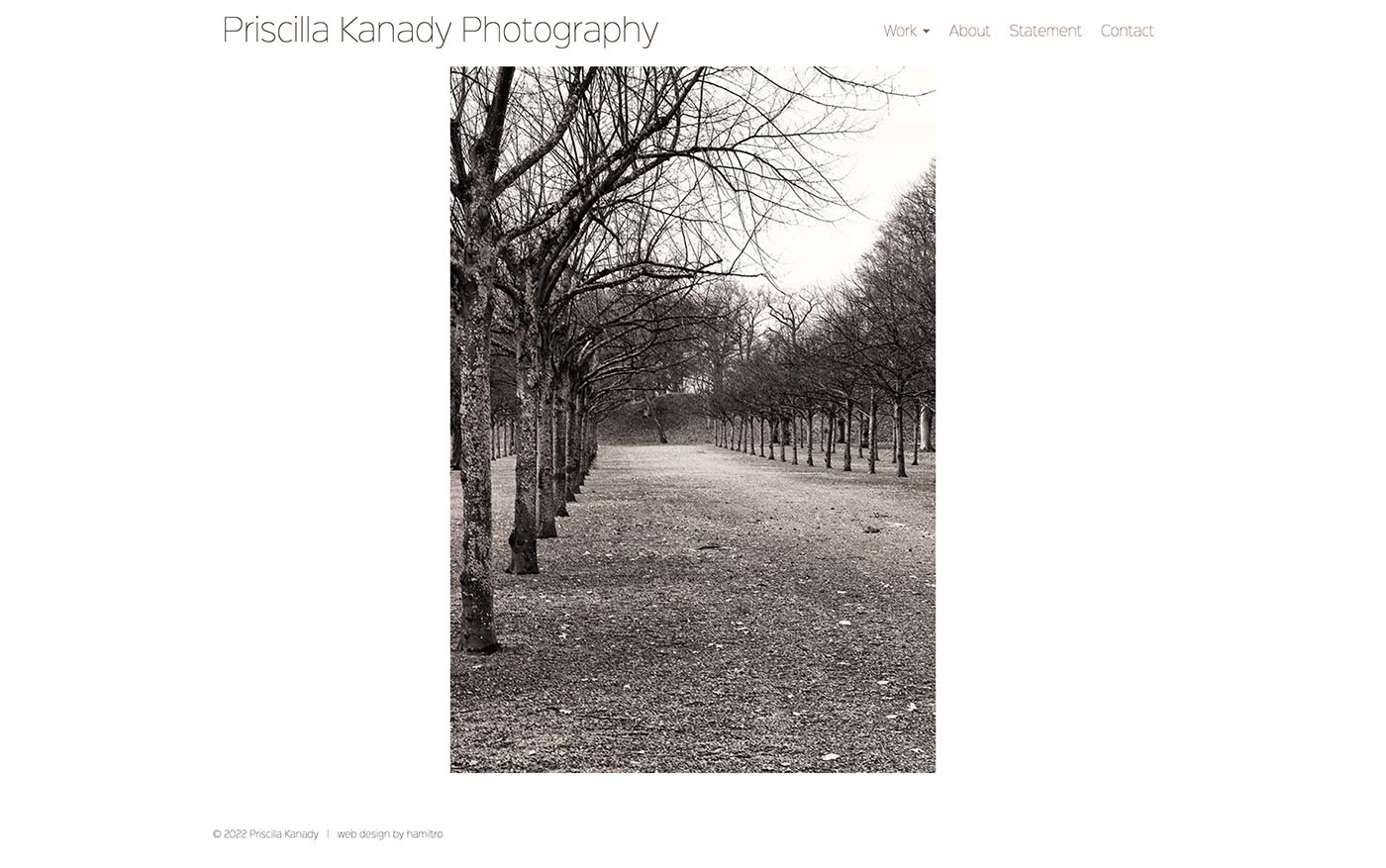 website design for photographer Priscilla Kanady