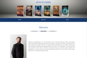 Bespoke website design for an author - Seth W. James.