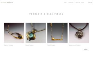 Bespoke website design for an artisan jeweler - Studio Migoto.