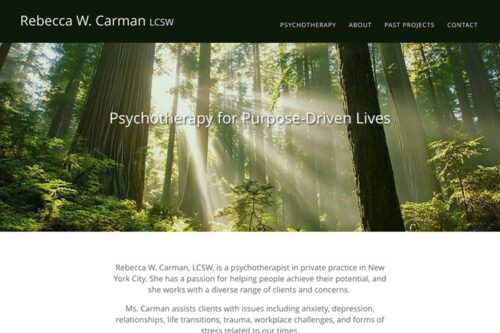 website design for a therapist for artists and creatives